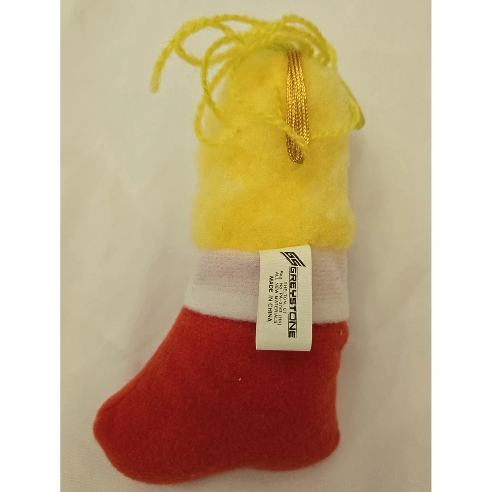 Vintage 1991 Del Monte Country Yumkins Christmas Googly Eyed Plush Ornament Set